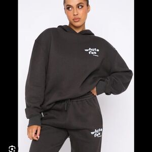 White Fox 4th Edition Hoodie in Charcoal Grey